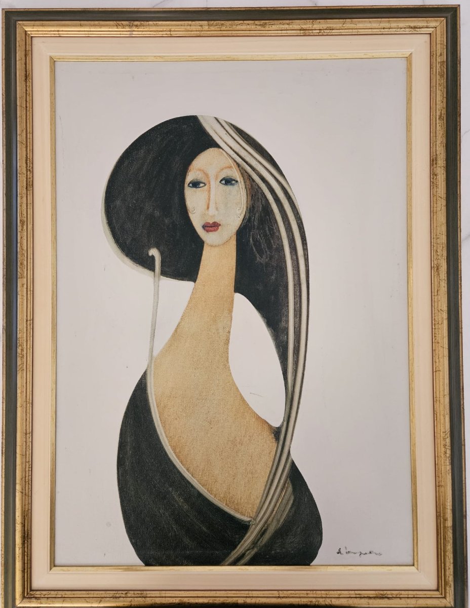 Cesare D'Angelo, dipinto Donna con cappello
