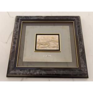 Bassorilievo su lastra argento dipinto a mano realizzato dal Lamberto Moroni