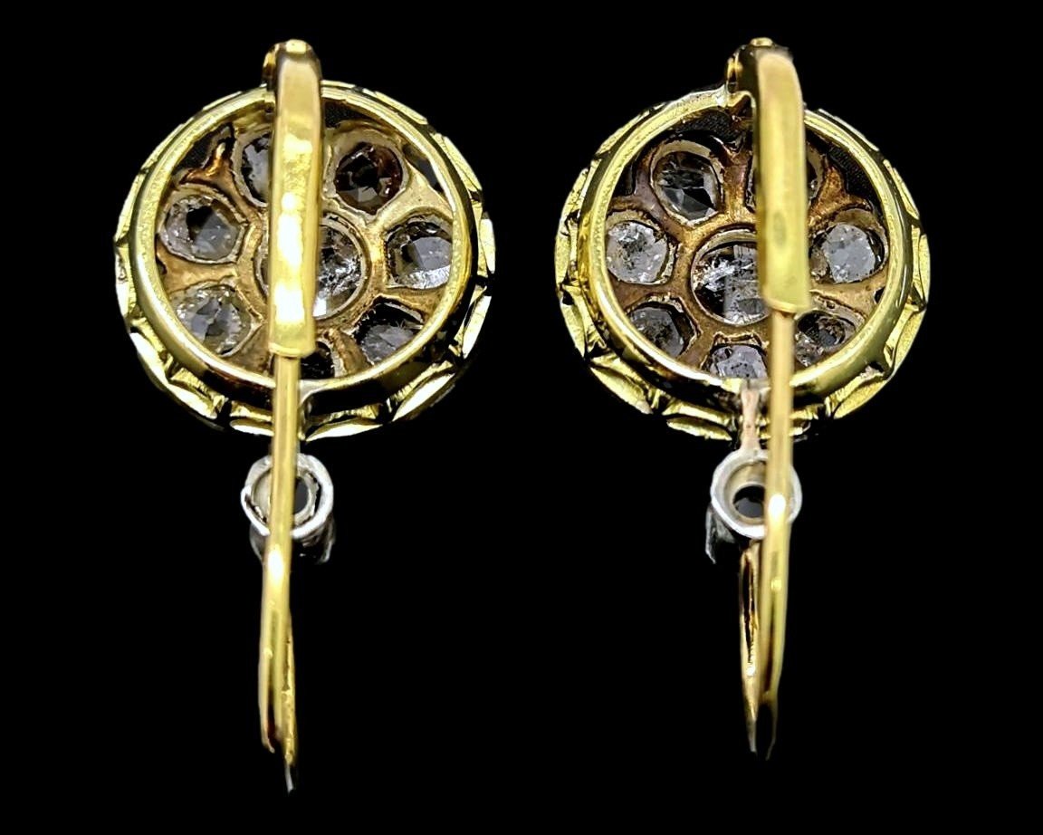 Antico paio di orecchini in oro 18kt a Toppina-photo-3