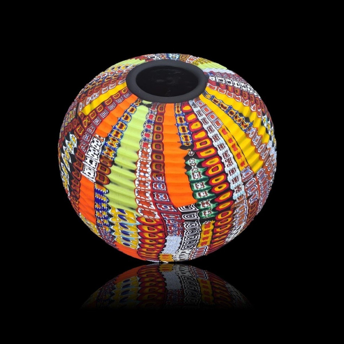 Bellissimo Vaso in vetro firmato Schiavon, collezione Black Tribe. Pezzo unico-photo-5