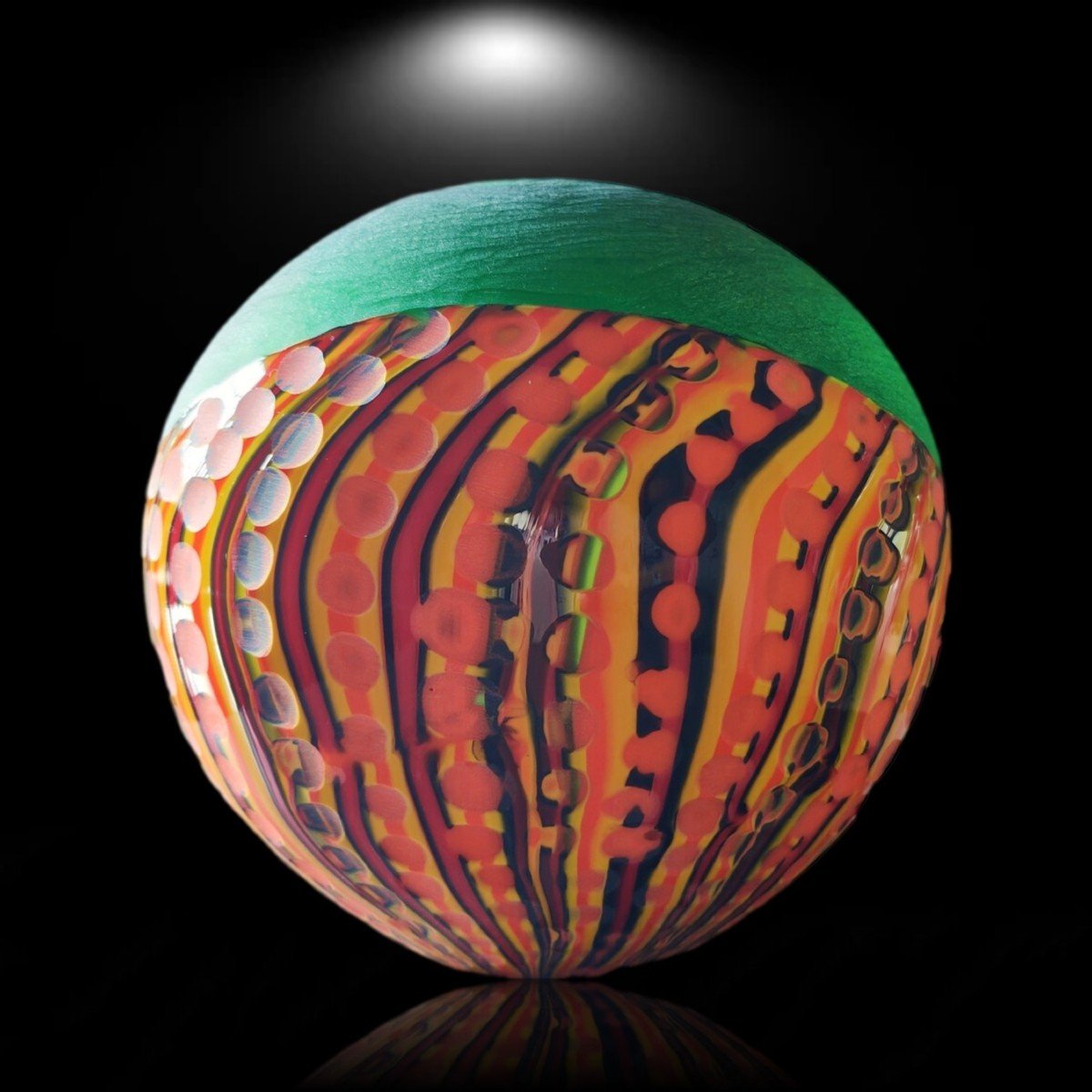 Vaso a sfera in vetro Soffiato di Murano. Vetreria Sergio Tiozzo-photo-4