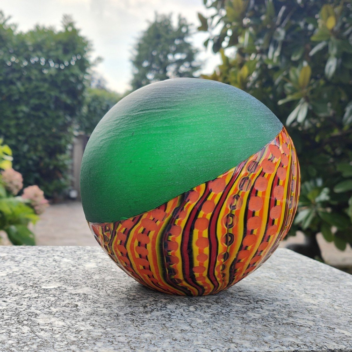 Vaso a sfera in vetro Soffiato di Murano. Vetreria Sergio Tiozzo-photo-5