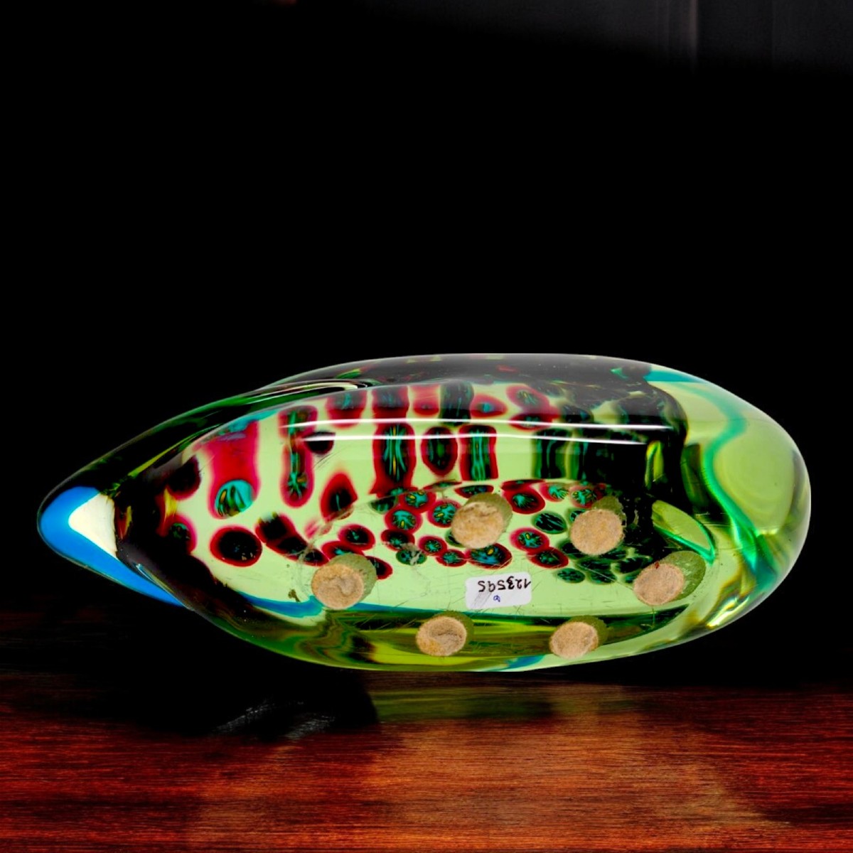 Antonio Da Ros (1936-2012) per Cenedese, Anatra in Vetro al Neodimio Sommerso con Murrine fuse.-photo-4