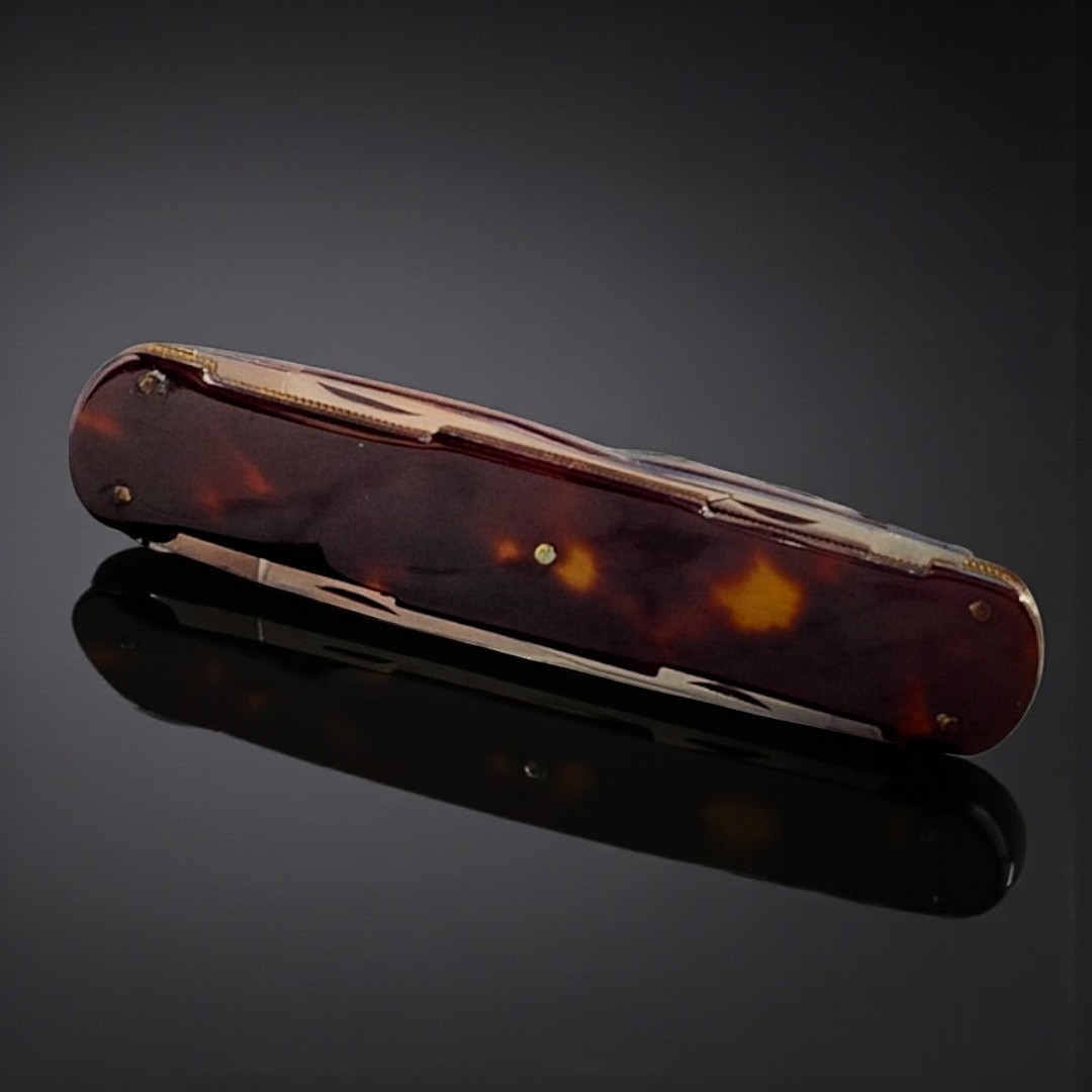 Bel Coltello da tasca multilama a 8 lame Interamente Realizzato A Mano-photo-4