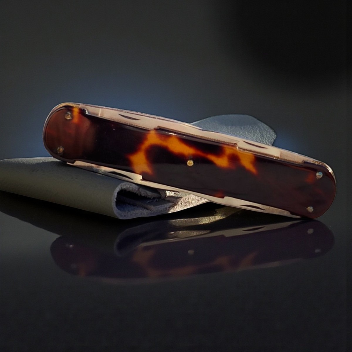 Bel Coltello da tasca multilama a 8 lame Interamente Realizzato A Mano-photo-1