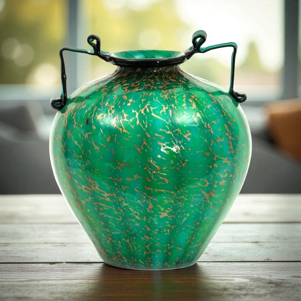 F.lli Toso, Murano 1930, Grande Vaso in Vetro soffiato-photo-2