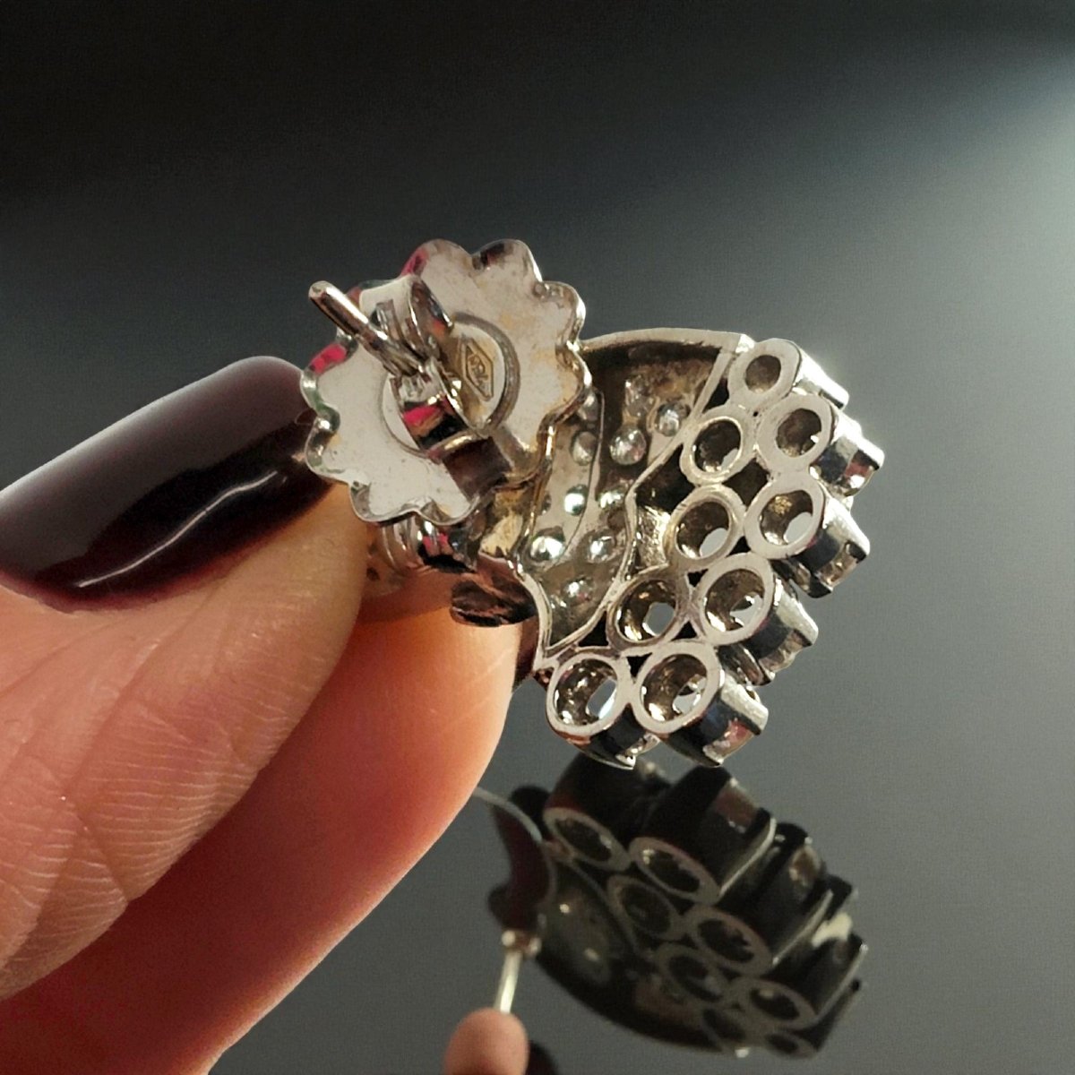 Orecchini Art Déco in Platino e Diamanti - C1920-30-photo-1