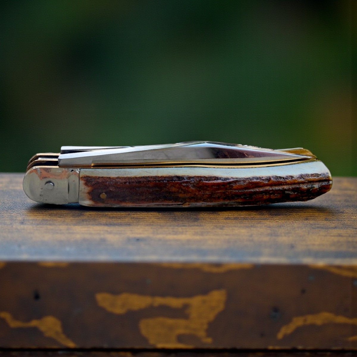 Coltello con manico in corno di cervo e cavatappi , Pius Lang anni '70, serie limitata-photo-3