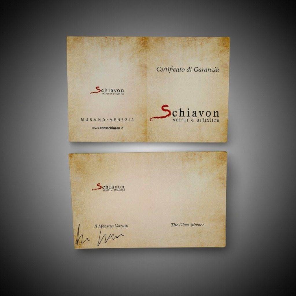 Vaso In Vetro Di Murano, Pezzo Unico Realizzato A Mano - Firmato Schiavon-photo-2