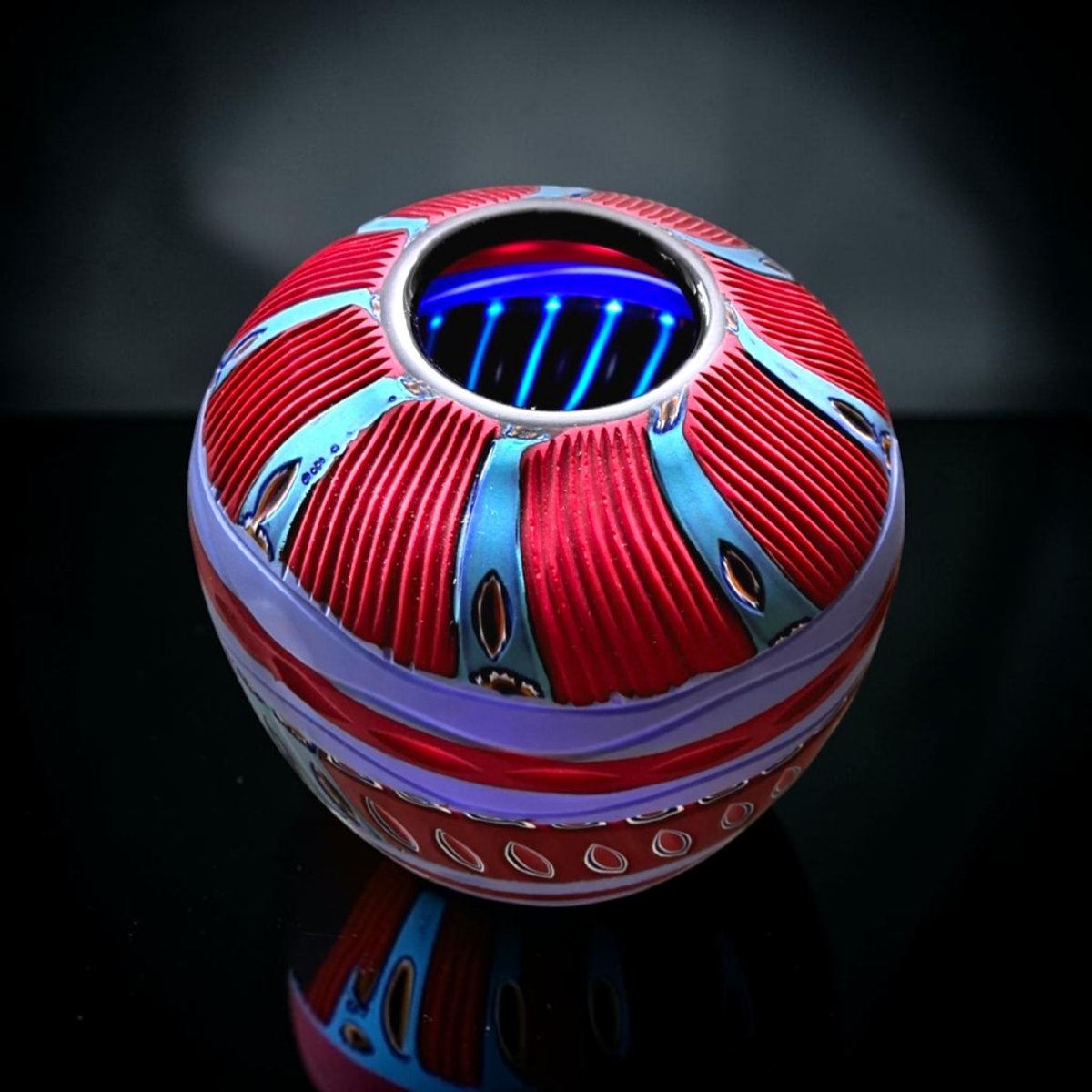 Vaso in vetro artistico di Murano – Schiavon – Pezzo unico 1/1-photo-1