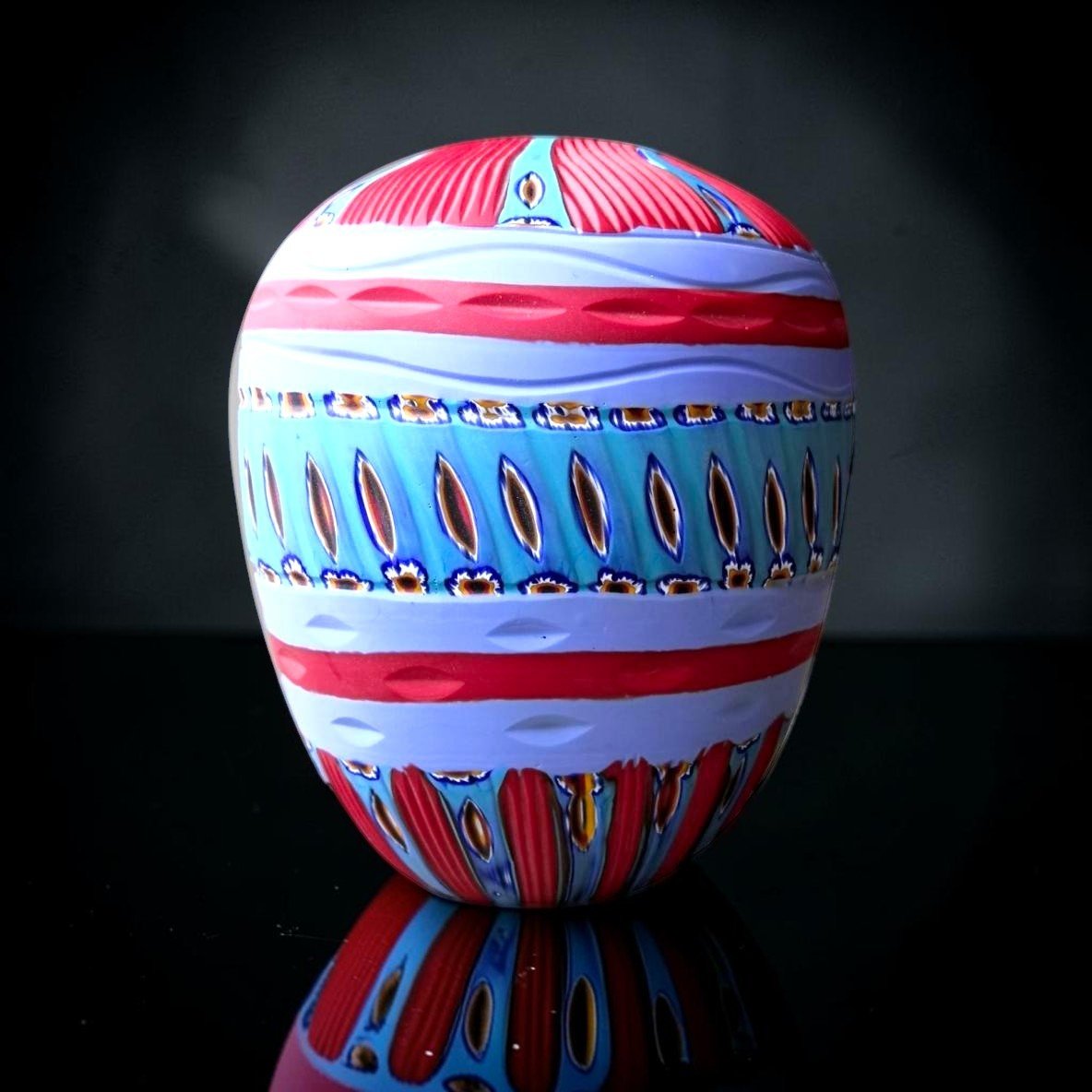 Vaso in vetro artistico di Murano – Schiavon – Pezzo unico 1/1