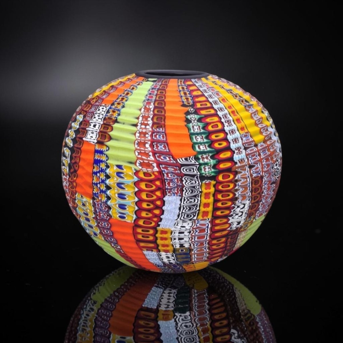 Vaso in Vetro Soffiato con Murrine Policrome – Schiavon Murano, 1/1