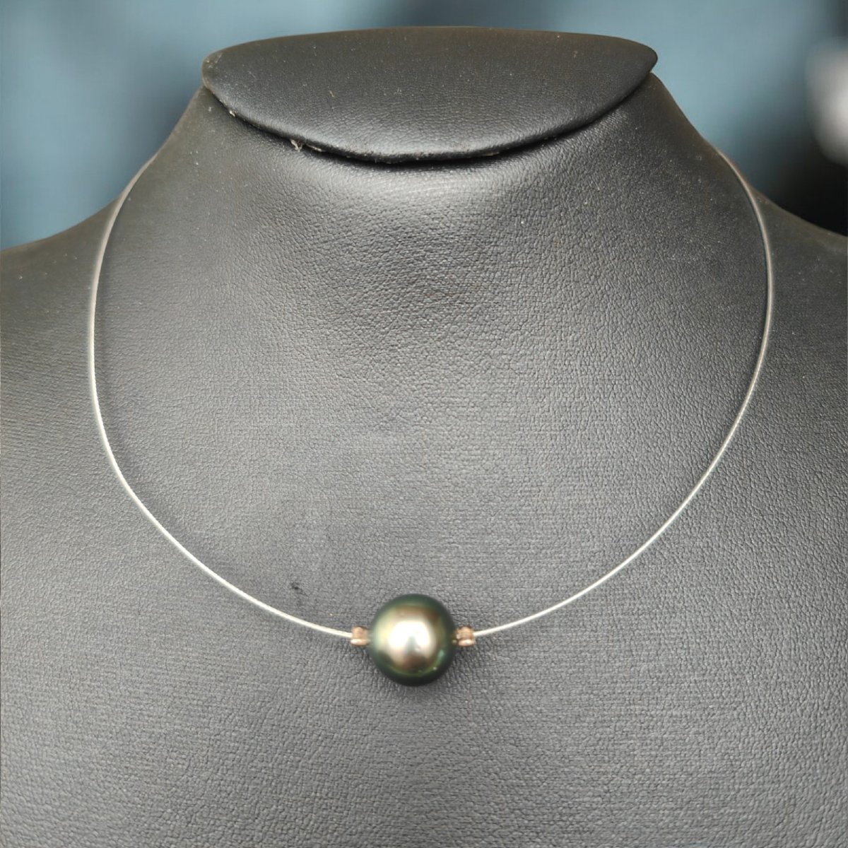 Collana in Argento massiccio 925 con Perla coltivata di Tahiti-photo-3