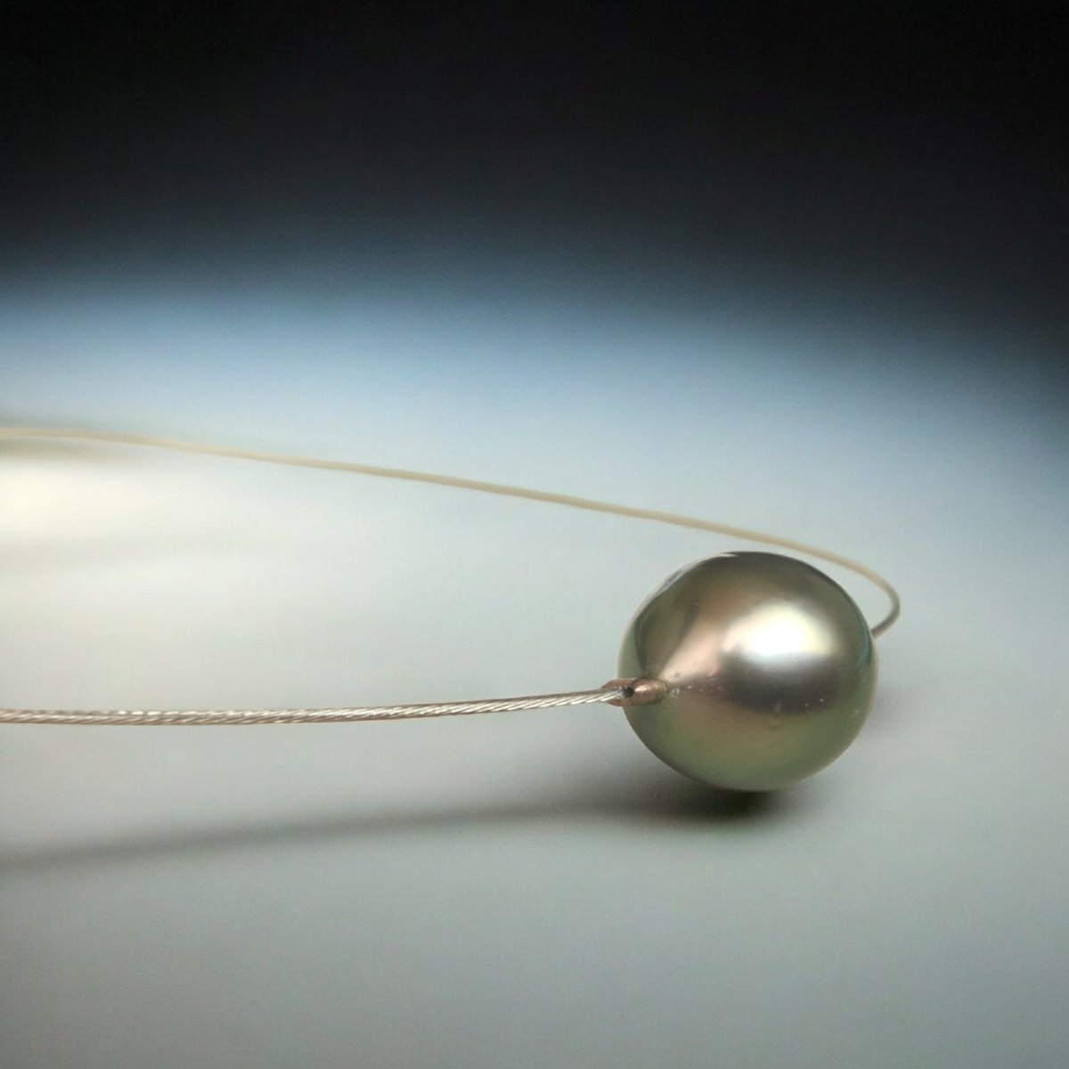 Collana in Argento massiccio 925 con Perla coltivata di Tahiti-photo-4