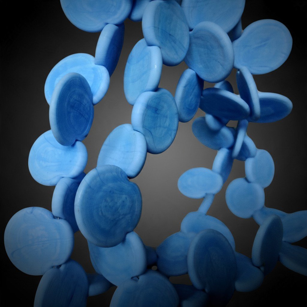 Collana in vetro di Murano lavorato a lume – Azzurro pervinca-photo-1