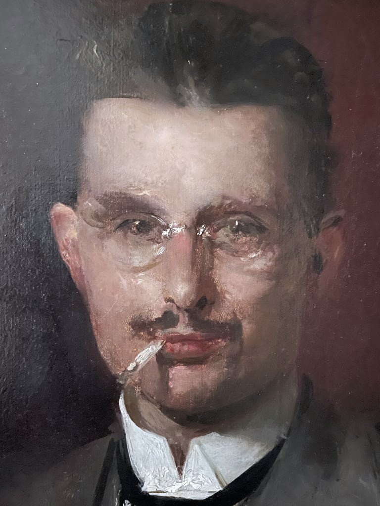 Ritratto di uomo elegante con sigaretta - Giudo Tallone (1894-1967)-photo-3