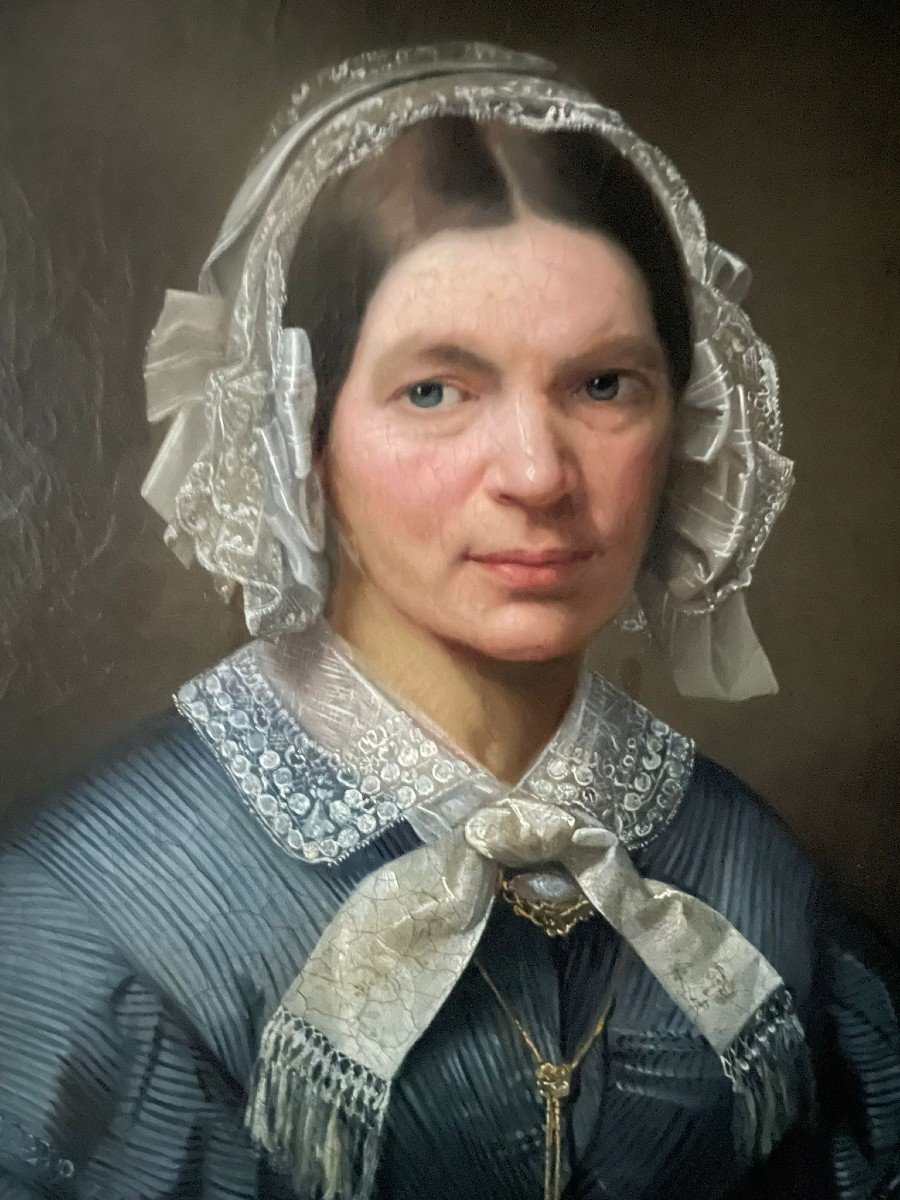 Ritratto femminile raffigurante donna con copricapo - 1849 - -photo-3