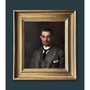 Ritratto di uomo elegante con sigaretta - Giudo Tallone (1894-1967)