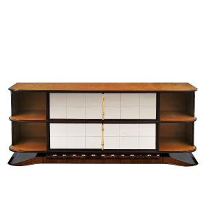 Art Deco Sideboard In Solid Wood - Italy 1930