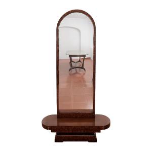 Art Deco Cheval Mirror In Solid Wood - France 1930