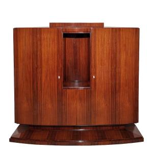 Art Deco Storage Cabinet-bookcase  In Solid Mahogany - France 1930