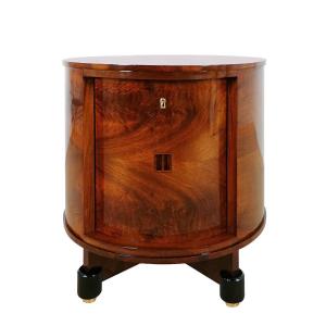 Meuble Bar Rond Art Déco - Italie 1930