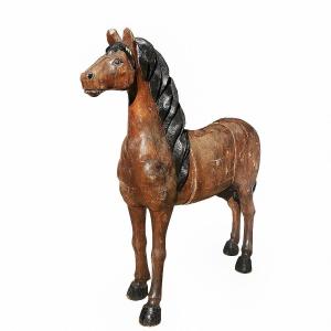 Solid Oak Horse – Spain 1920