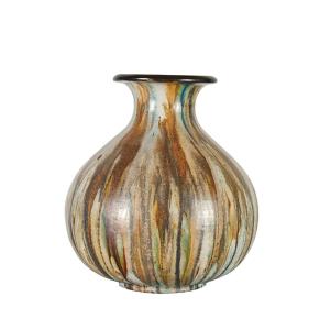 Large Salt-glazed Stoneware Vase By Guérin – Belgium 1940