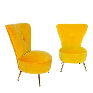 Pair Of Low Chairs - Italy 1950