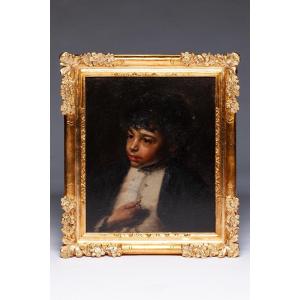 Portrait Of A Young Boy. Italian School Of The End Of The 18th Century