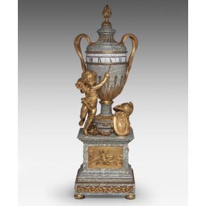 Important Pendulum In Rotating Circle Louis XVI Style Att. Dufaud Paris Model After Lepaute P