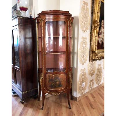 Antiquité Showcase Vernis Martin Display, Louis XV, France