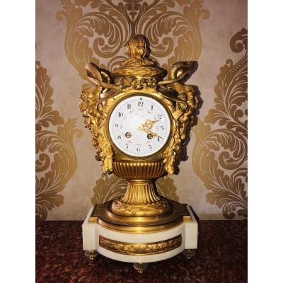 French Bronze Clock By Lerron 