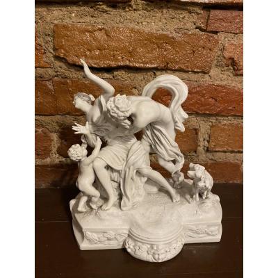 Tournai Porcelain Group Statue ,porcelaine Tendre, émaillée