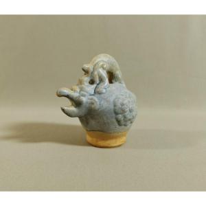 China, A Rare Qingbai Water-dropper, Song Dynasty (960-1279) Molded With A Qilong And Flowers