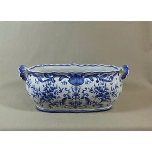 19th-century Jardinière, Probably Manufacture Earthenware La Villa Du Rond, Bonnetable, Sarthe