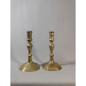 Pair Of Flambeaux With Sides, End Of The 17th-early 18th Century, Louis XIV Period