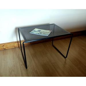 Mathieu Mategot, Small End Table In Perforated Sheet Metal & Tubular Base, Circa 1960