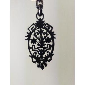 Whitby-jet, 19th Century Pendant Jewelry In Wood Or Fossil Lignite, Town Of Whitby, Yorkshire