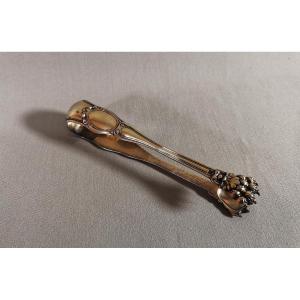 19th Century Sugar Tongs, Louis XV Style, In Silver-gilt With Handles In The Shape Of Claws
