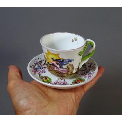 Italy Firenze 18 Th Century, Doccia Manufacture Of Carlo Ginori  Marquis, Cup To Decor In Relief Of Mythological Antique Scenes
