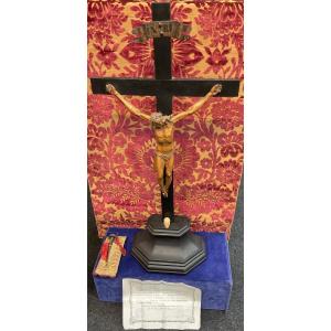 Crucifix Reliquary With Nail Of The True Cross, Body Of Christ In Boxwood, Early 17th Century