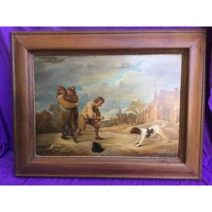 Painting On Wood, After Teniers: 