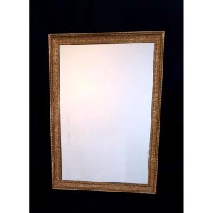 Restoration Period Golden Rectangular Mirror - Mid-19th Century - 107 X 77 Cm
