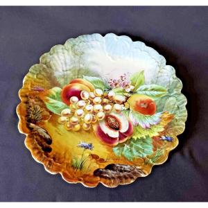 Hand-painted Limoges Dish Signed Ch. Thuiller
