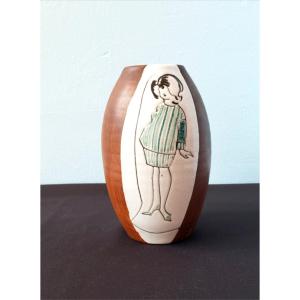 Aalten Kerateak Glazed Terracotta Vase For Couzijn & Pool 1950/60
