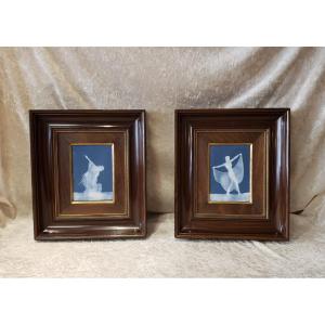 Pair Of Limoges Enamel 