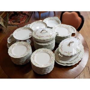 Limoges Porcelain Service, A. Lanternier - 58 Pièces