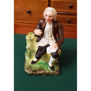 Voltaire Pen Holder In Paris Porcelain - 19th Century
