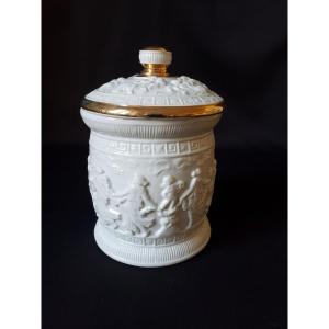Porcelain Tobacco Pot Decorated With Nymphs